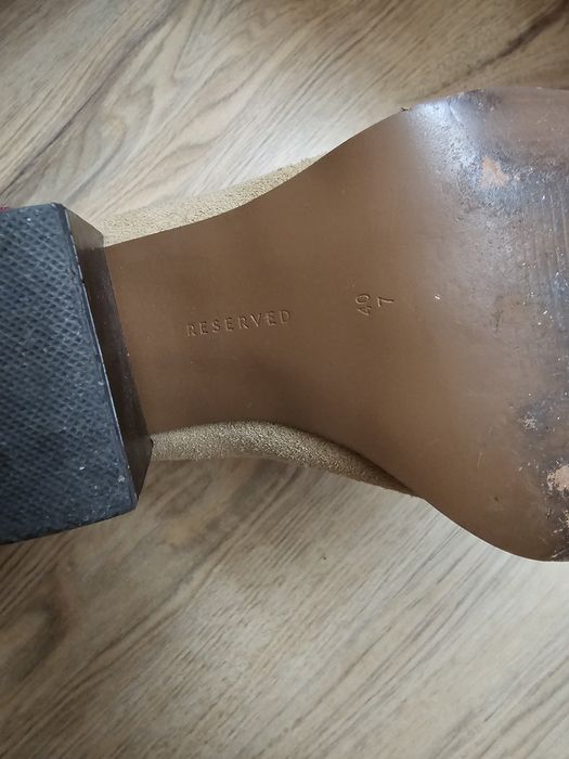 Zara reserved 40 естествен велур бежави