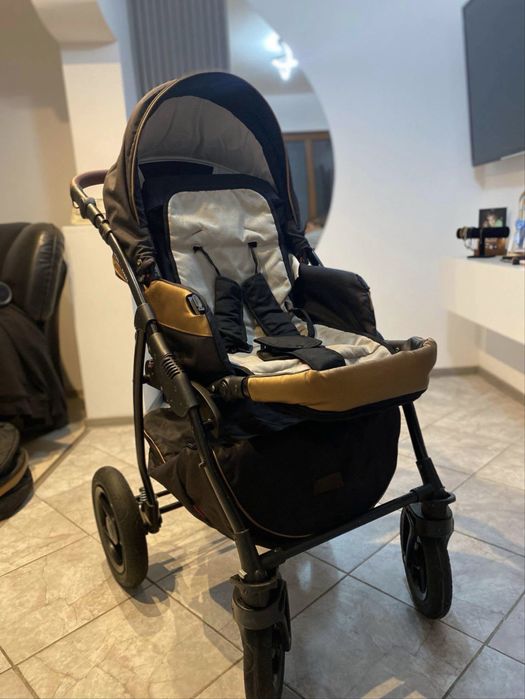 CĂRUCIOR BABIES 3 în 1 - Optima Dark Black Gold 700 Lei