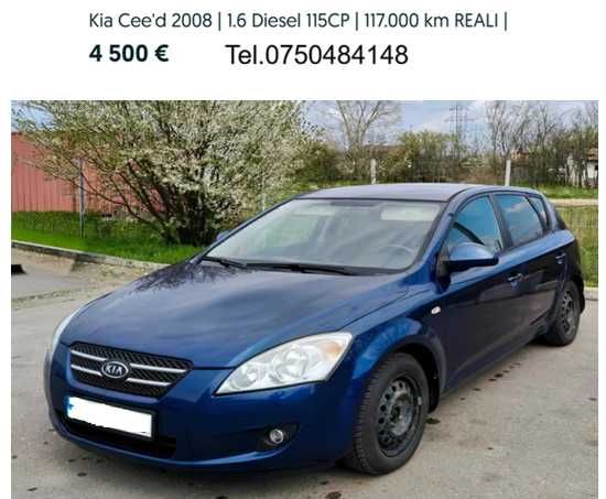 Vand autoturism Kia CEED 2008