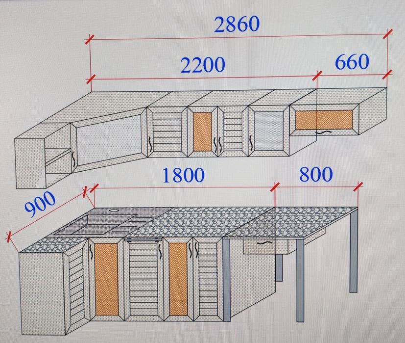 Кухонный гарнитур со столом