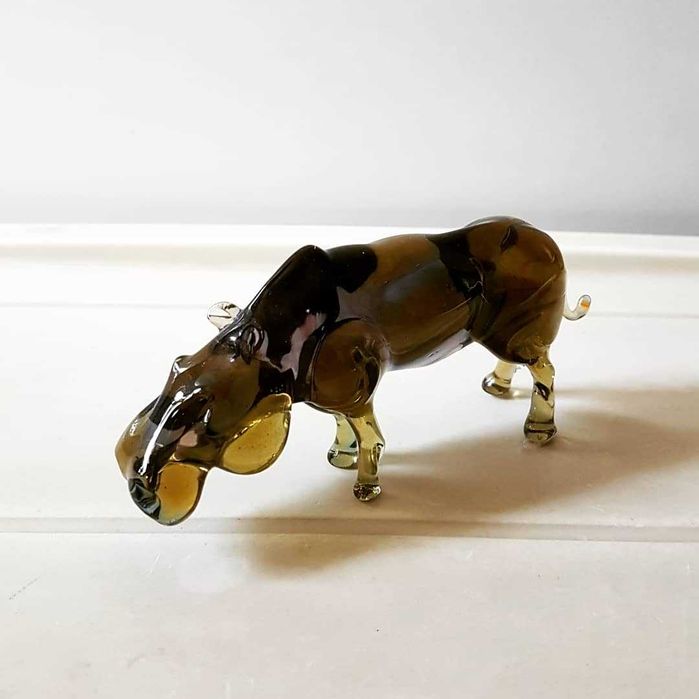 "Гиппопотам" - фигурка сувенир из стекла.