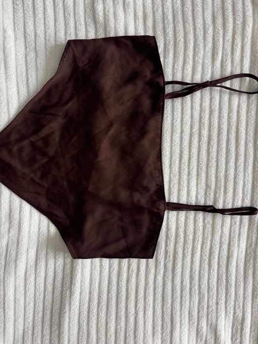 Кафяв кроп топ, H&M, размер: xs