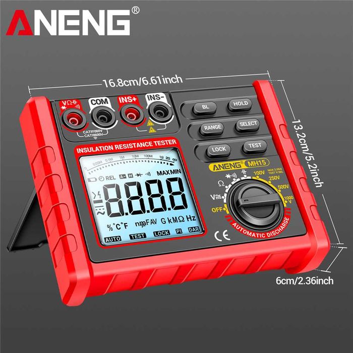 Aneng MH15 Tester pt. rezistenta de izolatie. Megohmetru + multimetru