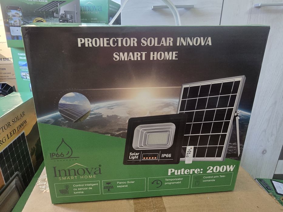 Lămpi solare, proiectoare solare,  camere de supraveghere solare INNOVA