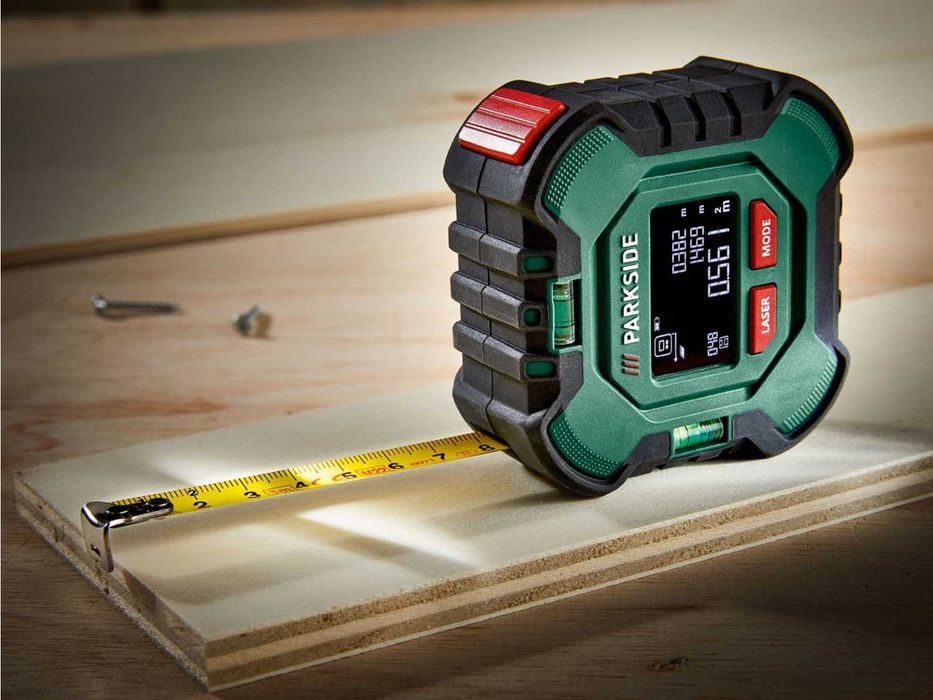 ruleta digitala telemetru 50m cu acumulator parkside PLMB 4 B1 laser