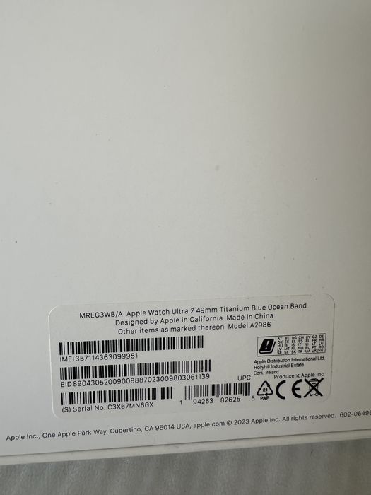 Apple watch ultra2 Titanium blue