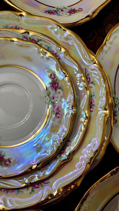 Чайно-столовый сервиз "Букет цветов". Чехия.