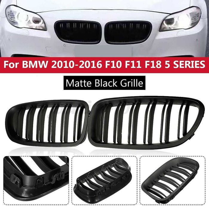 Двойни Черни бъбреци пиано лак БМВ BMW 5-та серия F10 F11 2010 - 2016