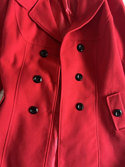 Palton rosu tip stofa