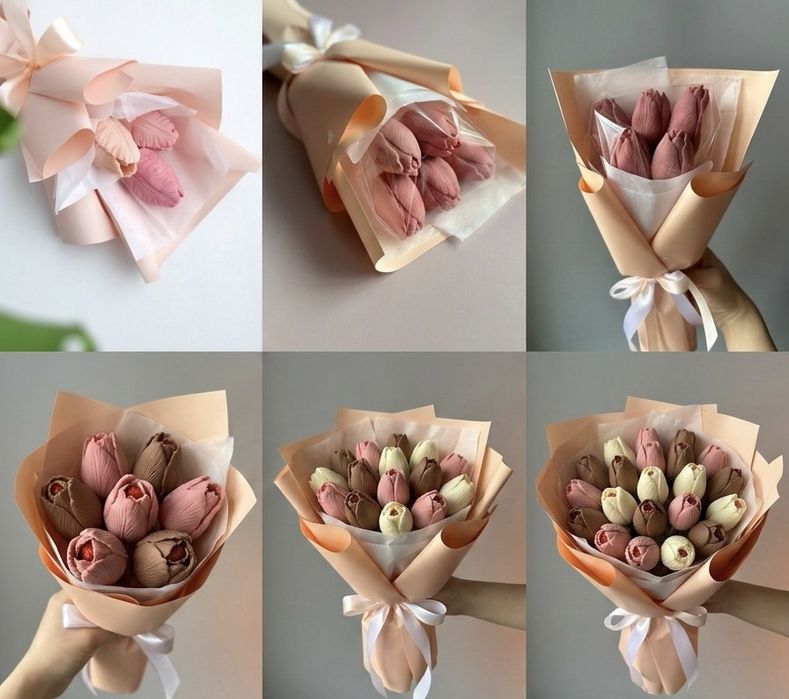 Клубника в шоколаде в форме тюльпана