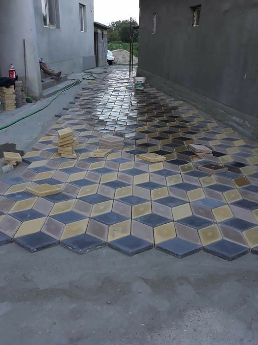 Pavele model 3D pentru zona auto pavaje