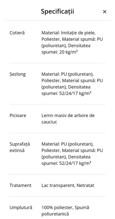 Colțar imitație piele negru