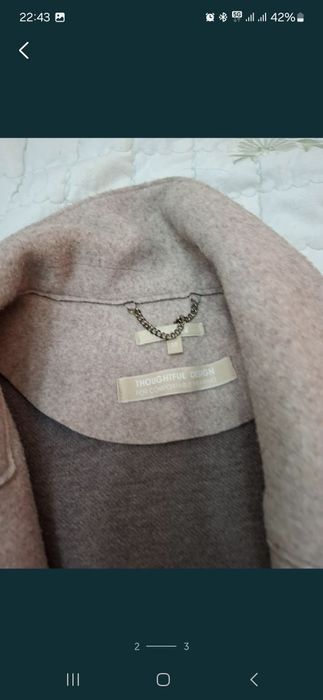 Продам пальто беж м серое