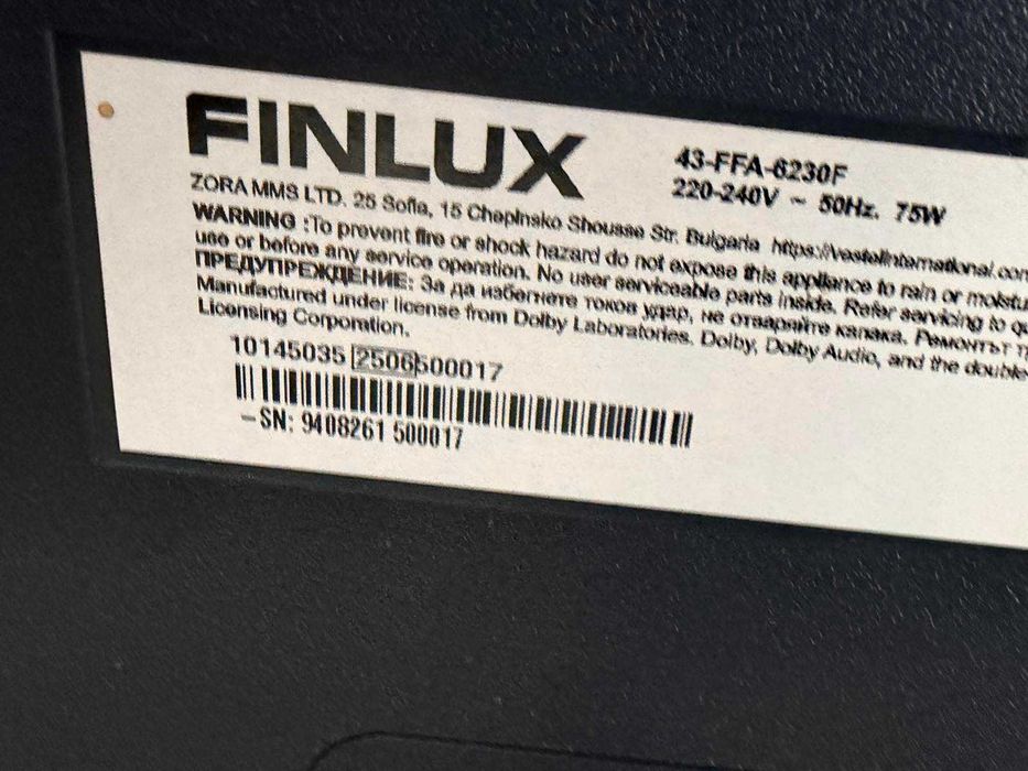 Телевизор Finlux 43-FFA