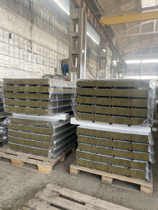 Sendvich panel bazalt (pena plas).  Сэндвич панель. Завод. Доставка