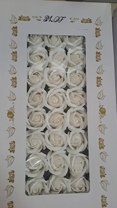 Trandafiri din sapun, decorativi, 7x5cm, set 50 buc