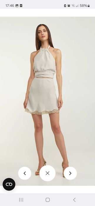 Черен цвят Комплект LINNE пола и потник.