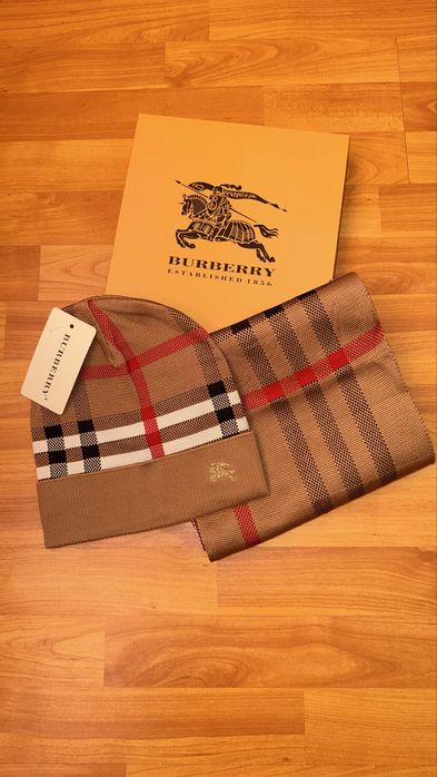 ! ПРОМО! Комплекти BURBERRY – шапка + шал