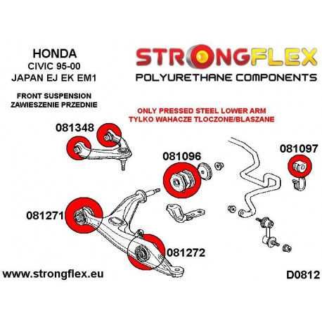 Полиуретанови тампони 081096B Honda Civic VI сивик 6та ген