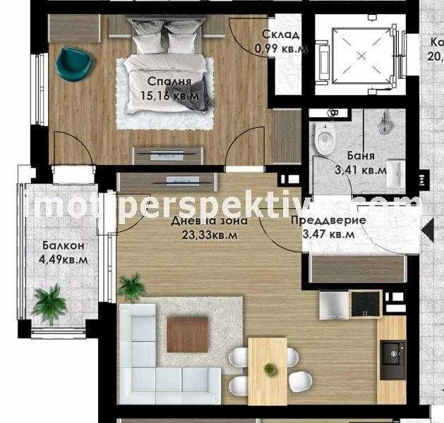 Продава се Двустаен апартамент в Пловдив, Кючук Париж - 69 кв.м за 921 €/кв.м - Снимка #3