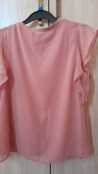 Блузка из шифона, с трикотажной подкладкой из хлопка, размер L, Турция