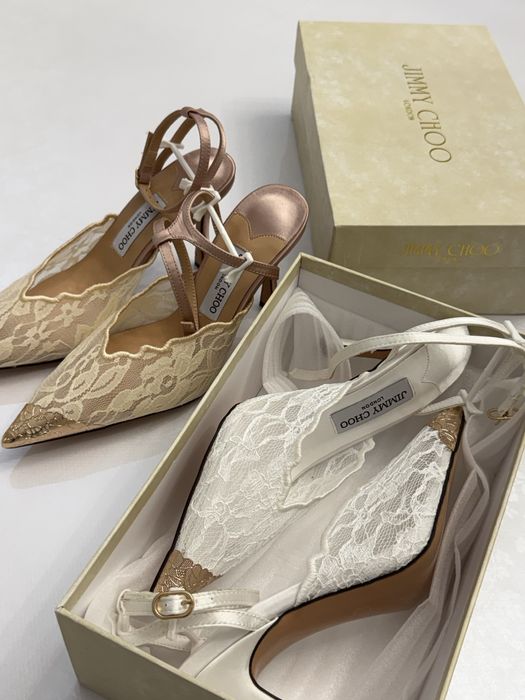 Бежевые Джимми Чу туфли