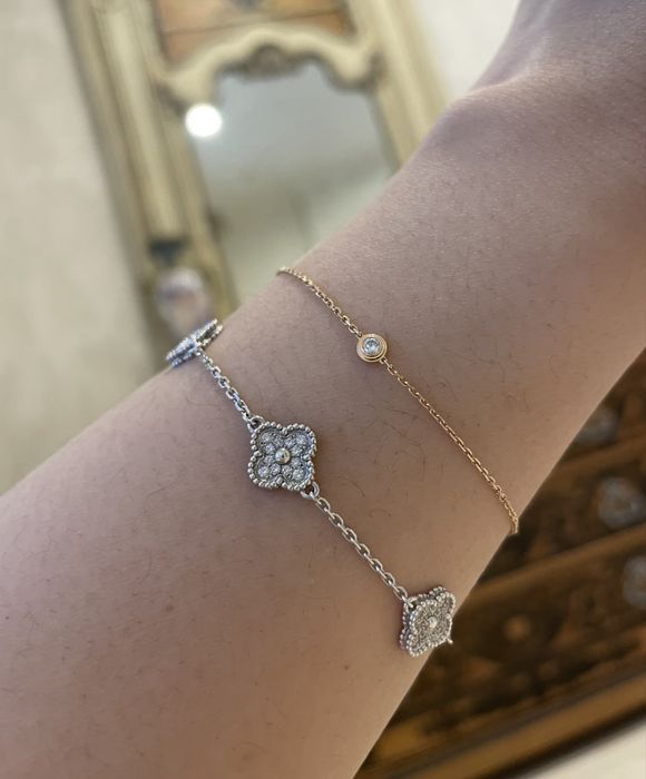Van Cleef 750 золото бриллианты браслет