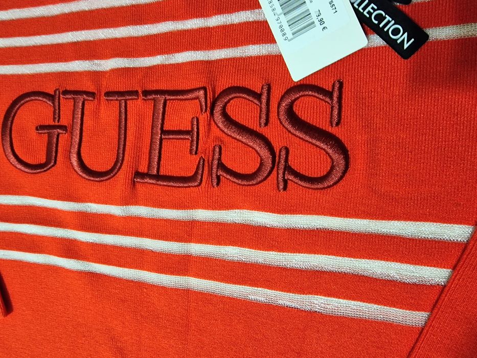 Bluza originala Guess,logo brodat import Italia, insertii tul
