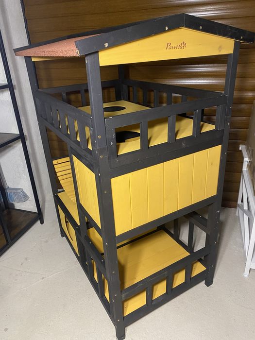 Външна катерушка / къщичка за котки PawHut