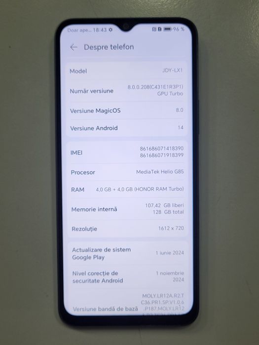 Honor X6b Green Daual Sim Impecabil Ca Nou Poze Reale Husa