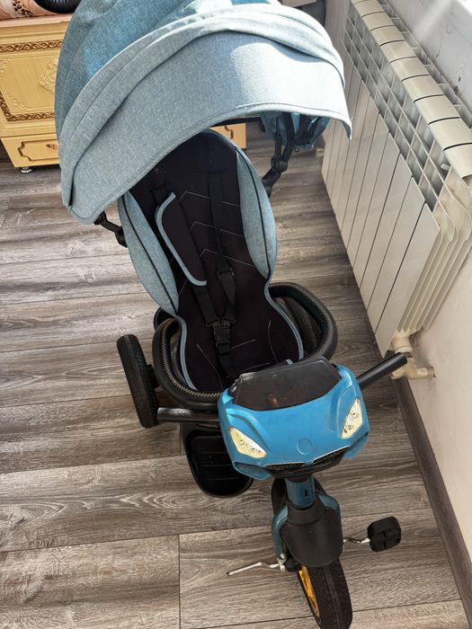 детский трехколёсный велосипед с ручкой