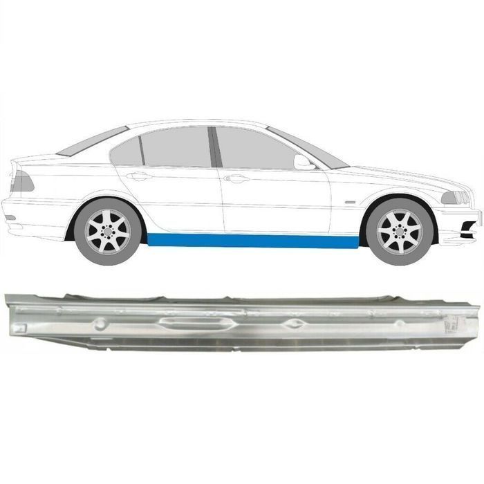 Prag BMW Seria 3 (E46), Sedan, 06.1998-06.2005, fata, partea dreapta, otel 0, 8 mm; fara locas ornament