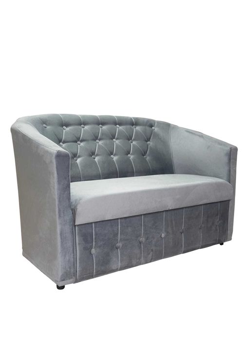 Canapea Nefmob Ospite, dimensiune 120x60x80, Stofa - Catifea, Gri