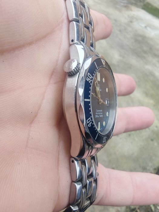 Ceas Omega Seamaster Professional Date WR 300m quartz 41 mm SS acte cutie cadran albastru