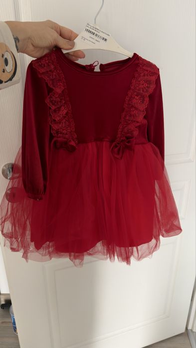 Rochita rosie din catifea