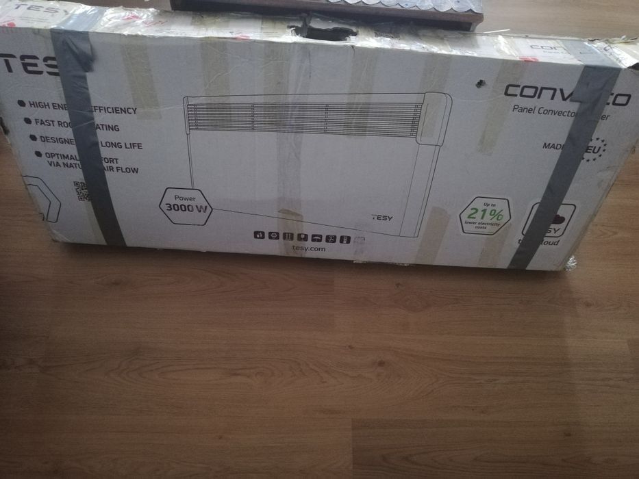 Конвектор TESY CN 04300 EIS cloud w за стена 3000W WiFi управление