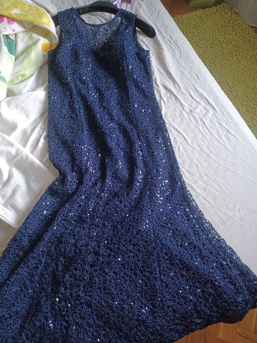 Rochie paiete albastru