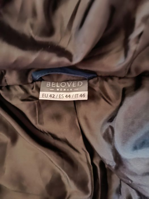 Дамско зимно яке със качулка със пух