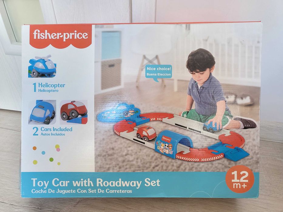 Писта с коли и хеликоптер fisher price