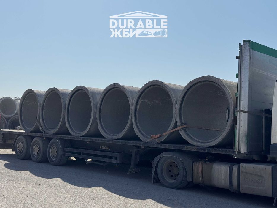 Раструбная и не раструбная труба 1800 диаметром.Temir-beton quvirlar.