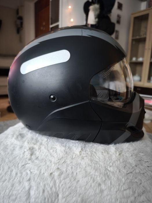 Cască moto modulară Bell broozer arc negru mat/gri XL.