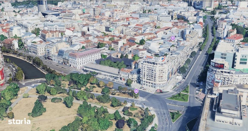 Piata Unirii stradal Subsol si Parter 227 mp vitrina 6m trafic intens