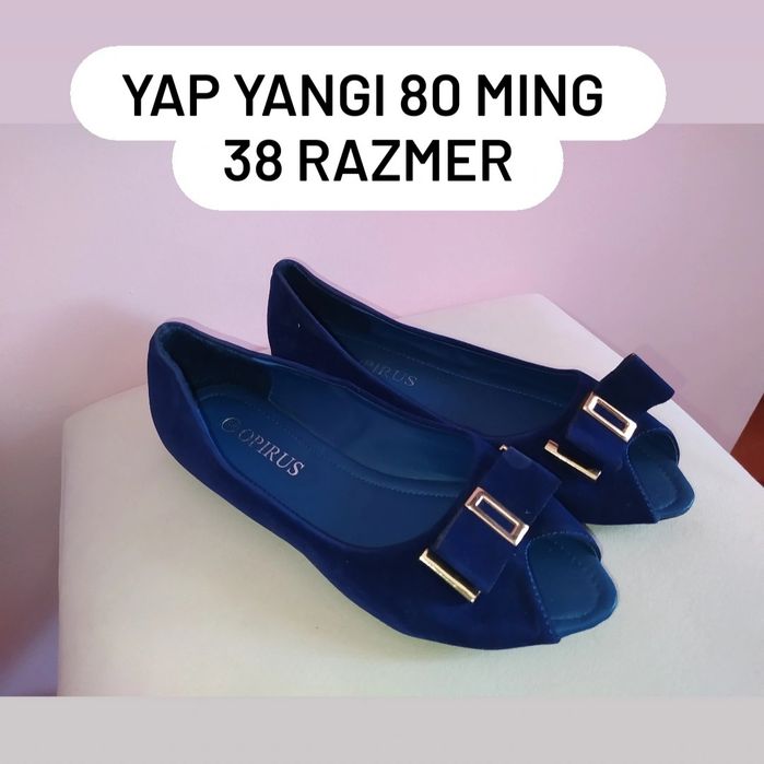 80.000 obuflar yap yangi kiyilmagan 37-38 o'lchamlarda
