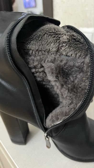 Сапоги женские кожанные