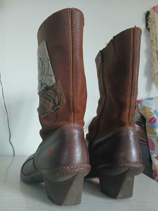 Cowboy art boots Каубойски арт ботуши естествена кожа и велур