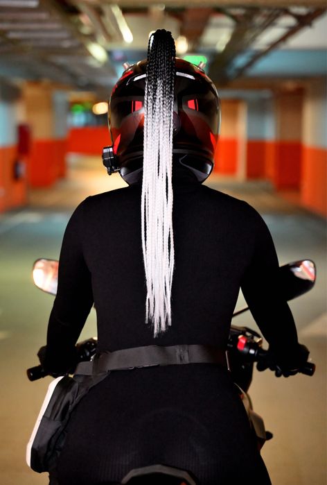 Coada afro pentru casca moto/scuter/atv etc