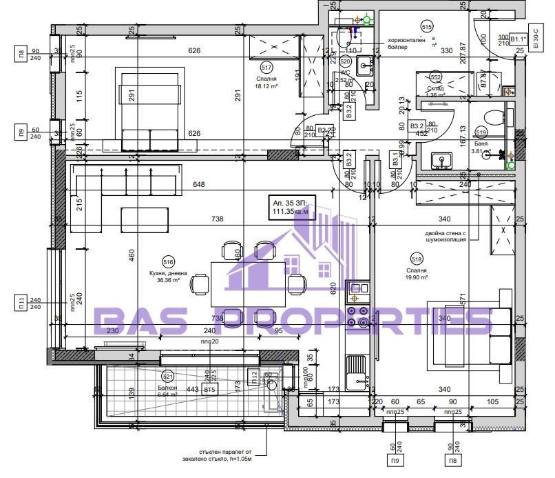 Продава се Тристаен апартамент в София, Овча купел - 132 кв.м за 1454 €/кв.м - Снимка #1