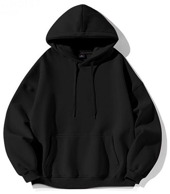 Однотонное женское черное худи в идеальном состоянии