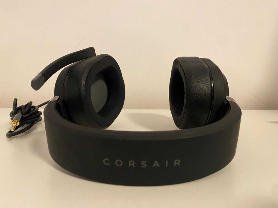 Casti gaming Corsair HS65, conector USB & 3.5mm, Negru Carbon