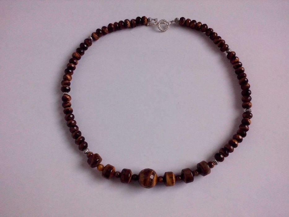 colier pietre naturale ochi de tigru,clasic,elegant